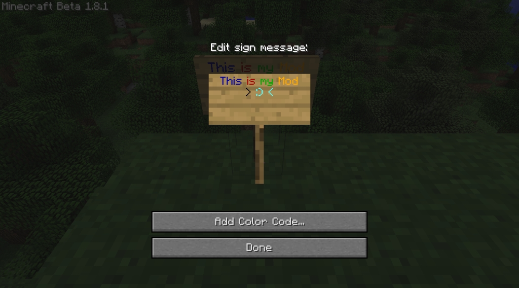 Скриншот Мод Sign Edit (1.4.6)